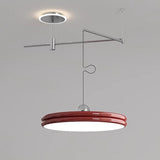  Modern Simple Metal LED Pendant Light Adjustable Height Image - 11