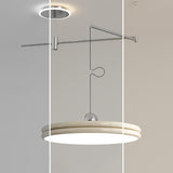  Modern Simple Metal LED Pendant Light Adjustable Height Image - 14