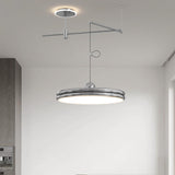  Modern Simple Metal LED Pendant Light Adjustable Height Image - 18