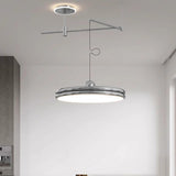  Modern Simple Metal LED Pendant Light Adjustable Height Image - 6