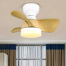 Modern Simple Mini 3 Blade Flush Ceiling Fan with Light Image - 1