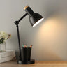 Modern Simple Pink Metal Table Lamp with Pen Holder Image - 2