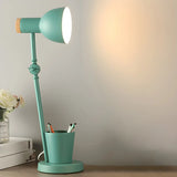 Modern Simple Pink Metal Table Lamp with Pen Holder Image - 6