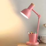 Modern Simple Pink Metal Table Lamp with Pen Holder Image - 8