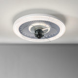 Modern Simple Remote Control Round Ceiling Fan Light Image - 13