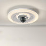 Modern Simple Remote Control Round Ceiling Fan Light Image - 15