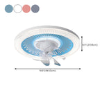 Modern Simple Remote Control Round Ceiling Fan Light #size