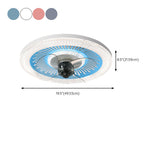 Modern Simple Remote Control Round Ceiling Fan Light Image - 21