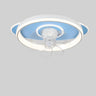 Modern Simple Round 7 Clear Blades Ceiling Fan Light Image - 11