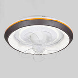 Modern Simple Round 7 Clear Blades Ceiling Fan Light Image - 12