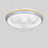 Modern Simple Round 7 Clear Blades Ceiling Fan Light Image - 13