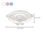 Modern Simple Round 7 Clear Blades Ceiling Fan Light #size