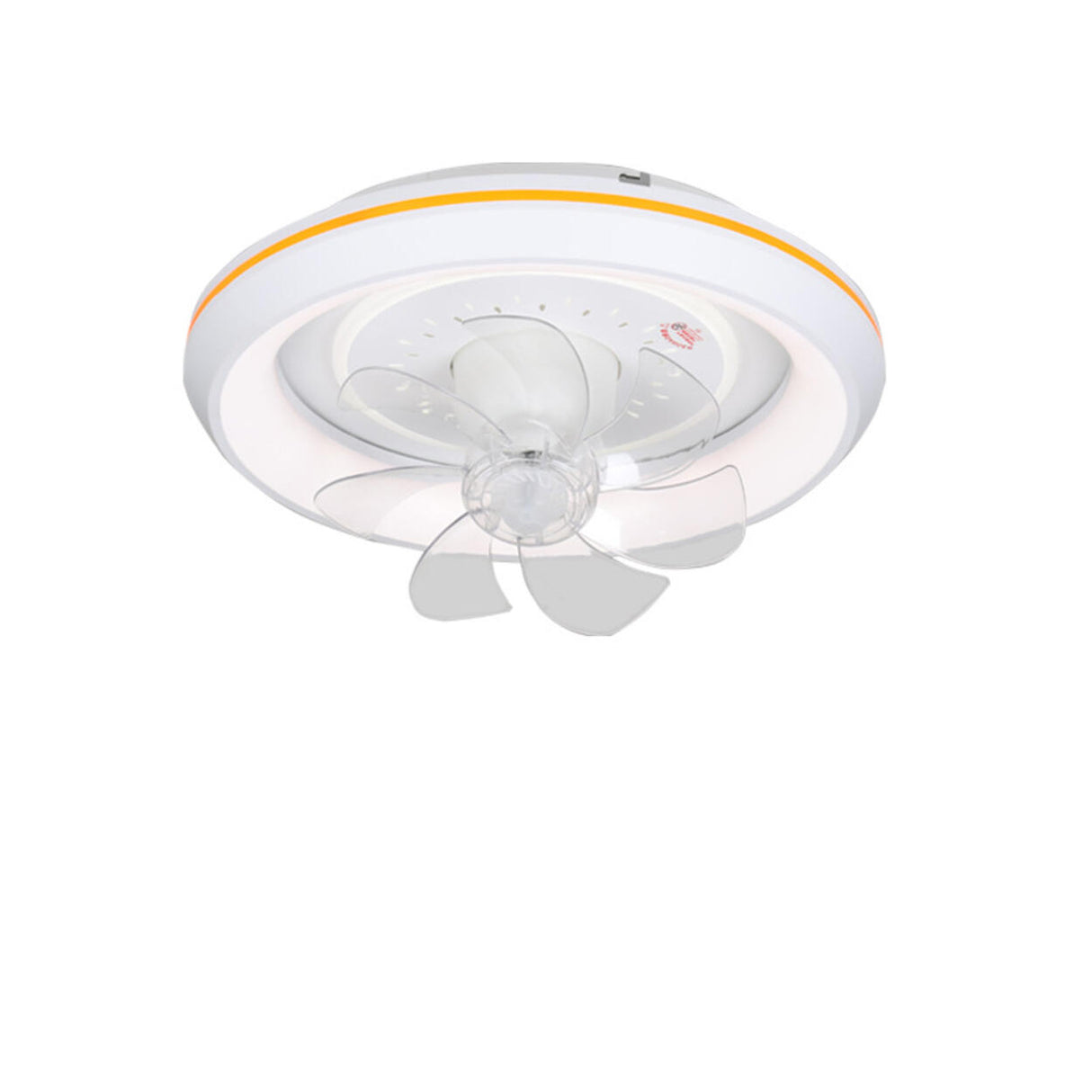 Modern Simple Round 7 Clear Blades Ceiling Fan Light Image - 5