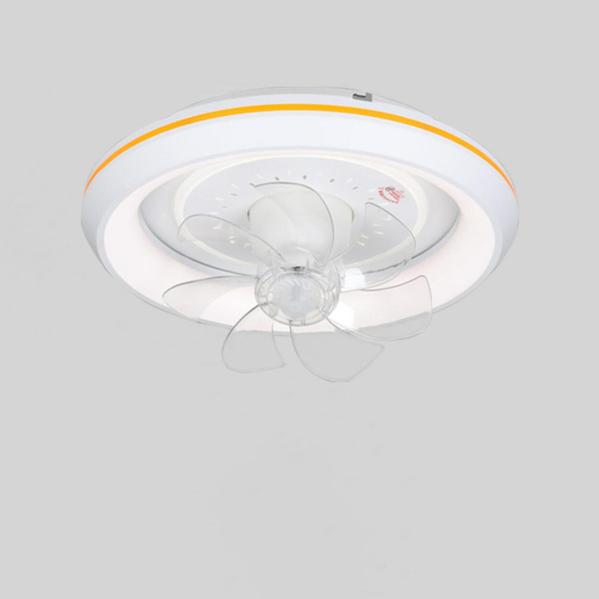 Modern Simple Round 7 Clear Blades Ceiling Fan Light Image - 8