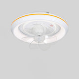 Modern Simple Round 7 Clear Blades Ceiling Fan Light Image - 8