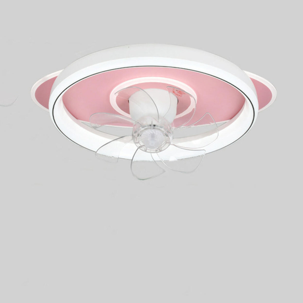 Modern Simple Round 7 Clear Blades Ceiling Fan Light Image - 9