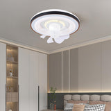 Modern Simple Round Remote 7 Blade Ceiling Fan Light Image - 3