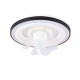 Modern Simple Round Remote 7 Blade Ceiling Fan Light Image - 5