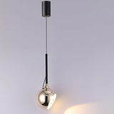 Modern Simple Silver Globe Cord Pendant Light Acrylic Image - 6