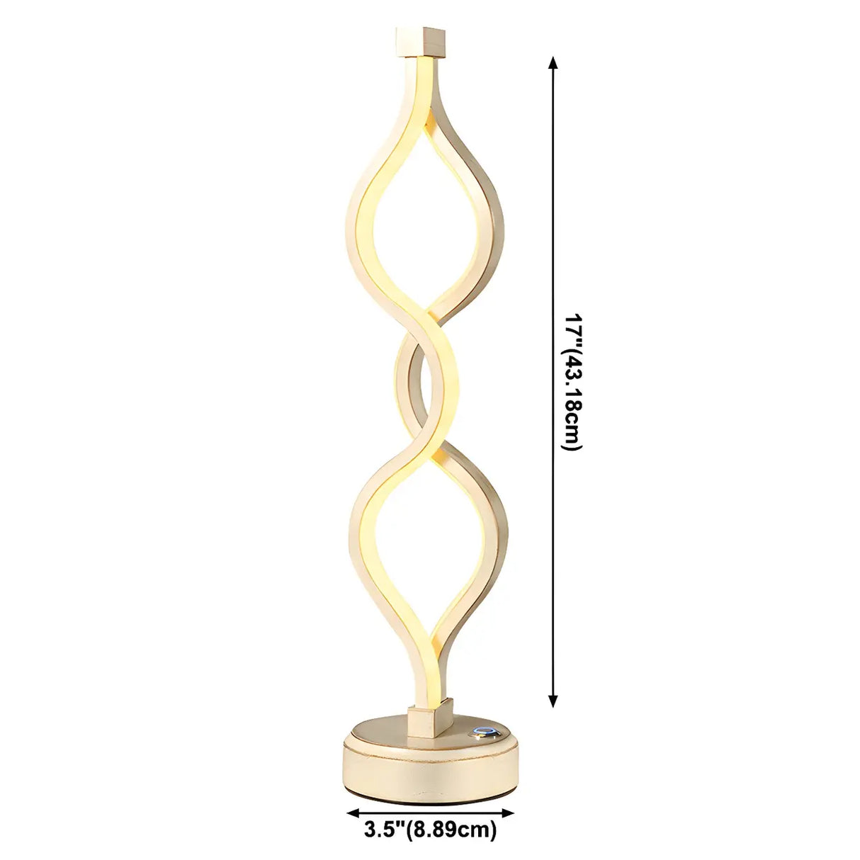 Modern Simple Spiral Gold Finish Ambient LED Table Lamp 