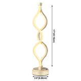 Modern Simple Spiral Gold Finish Ambient LED Table Lamp #size