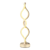 Modern Simple Spiral Gold Finish Ambient LED Table Lamp Image - 6