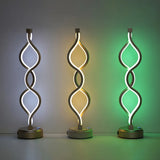 Modern Simple Spiral Gold Finish Ambient LED Table Lamp Image - 7