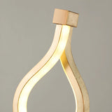 Modern Simple Spiral Gold Finish Ambient LED Table Lamp Image - 9