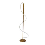 Modern Simple Spiral Gold Metal LED Floor Lamp Image - 5