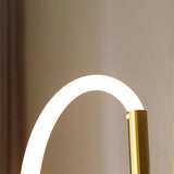 Modern Simple Spiral Gold Metal LED Floor Lamp Image - 8