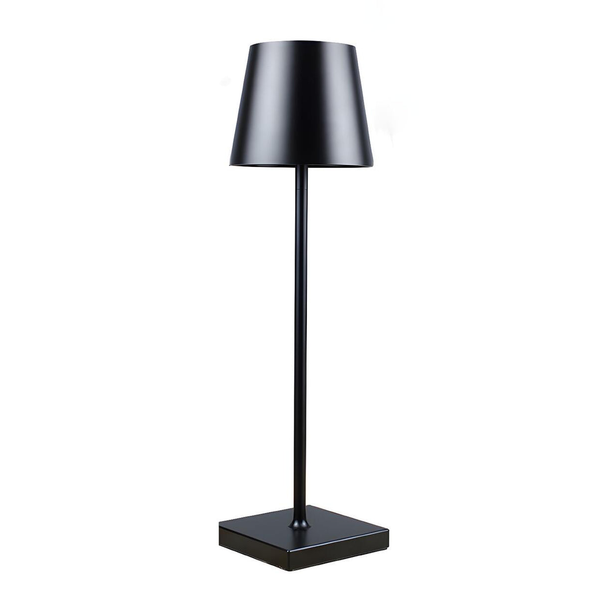 Modern Simple Square Base Barrel Shade Metal Table Lamp Image - 12