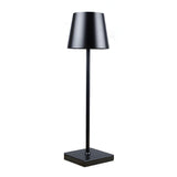 Modern Simple Square Base Barrel Shade Metal Table Lamp Image - 12