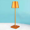 Modern Simple Square Base Barrel Shade Metal Table Lamp Image - 2