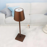 Modern Simple Square Base Barrel Shade Metal Table Lamp Image - 20