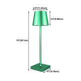 Modern Simple Square Base Barrel Shade Metal Table Lamp #size