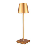 Modern Simple Square Base Barrel Shade Metal Table Lamp Image - 4