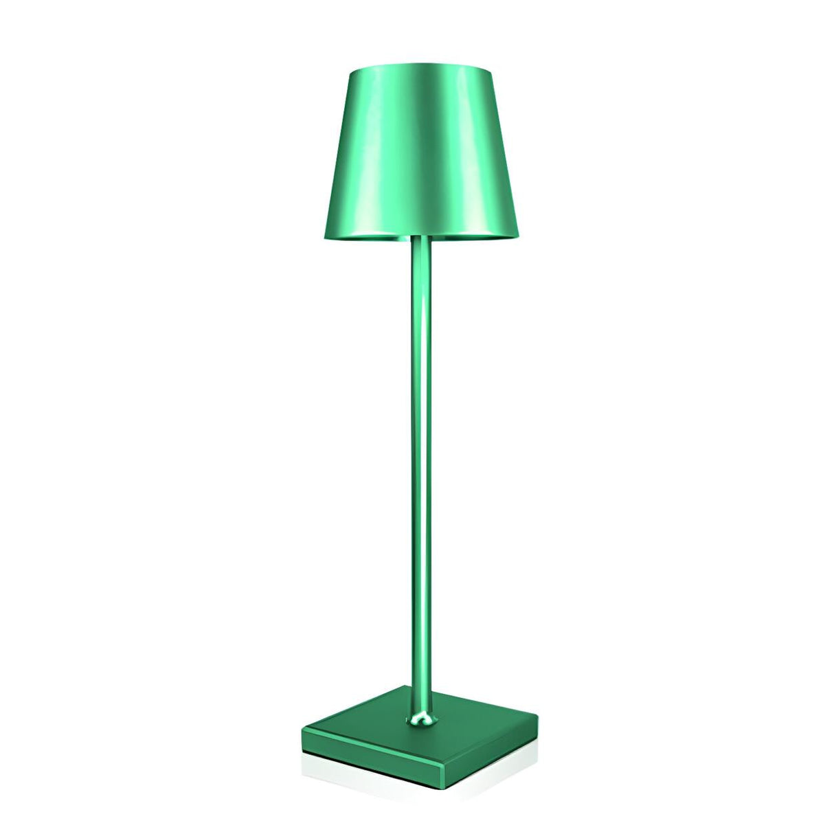 Modern Simple Square Base Barrel Shade Metal Table Lamp Image - 7