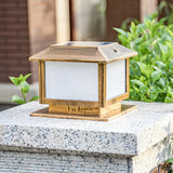 Modern Simple Square Solar Metal Outdoor Post Light Image - 11