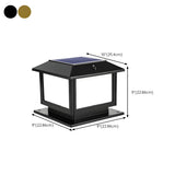 Modern Simple Square Solar Metal Outdoor Post Light Image - 14