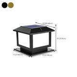 Modern Simple Square Solar Metal Outdoor Post Light Image - 15