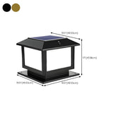 Modern Simple Square Solar Metal Outdoor Post Light Image - 17