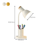 Modern Simple White Adjustable Metal Shade Table Lamp #size