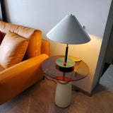 Modern Simple White Conical Shade Metal Table Lamp Image - 13