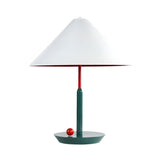 Modern Simple White Conical Shade Metal Table Lamp Image - 5