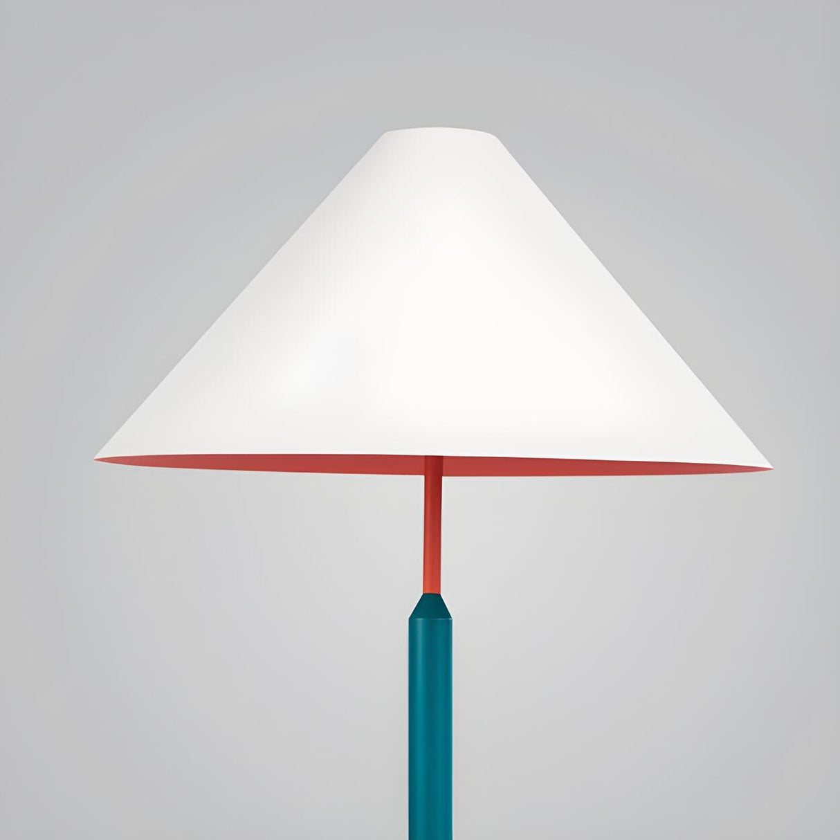 Modern Simple White Conical Shade Metal Table Lamp Image - 9