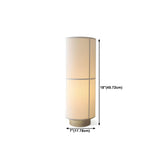 Modern Simple White Fabric Shade Cylinder Table Lamp #size