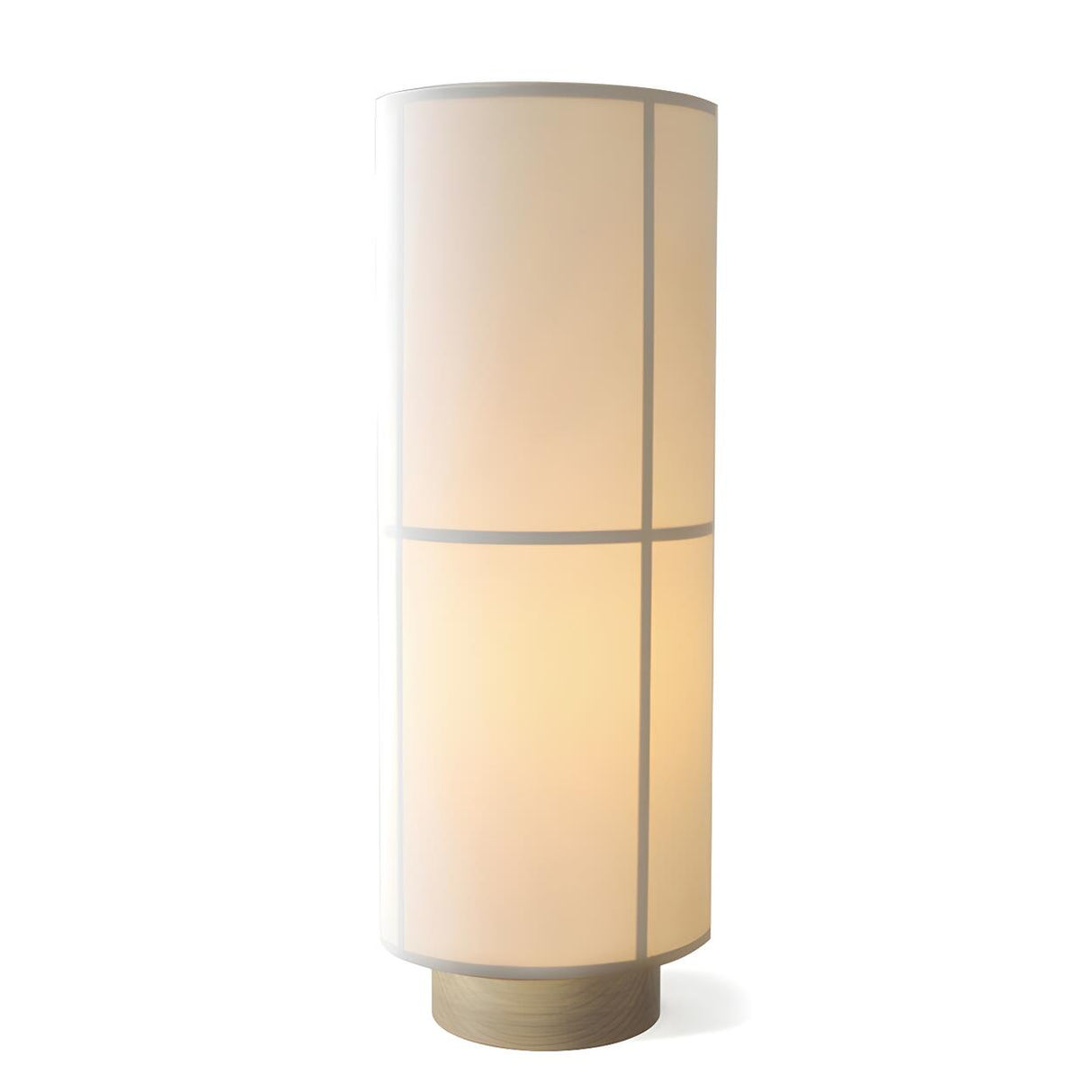 Modern Simple White Fabric Shade Cylinder Table Lamp Image - 5