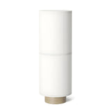 Modern Simple White Fabric Shade Cylinder Table Lamp Image - 6