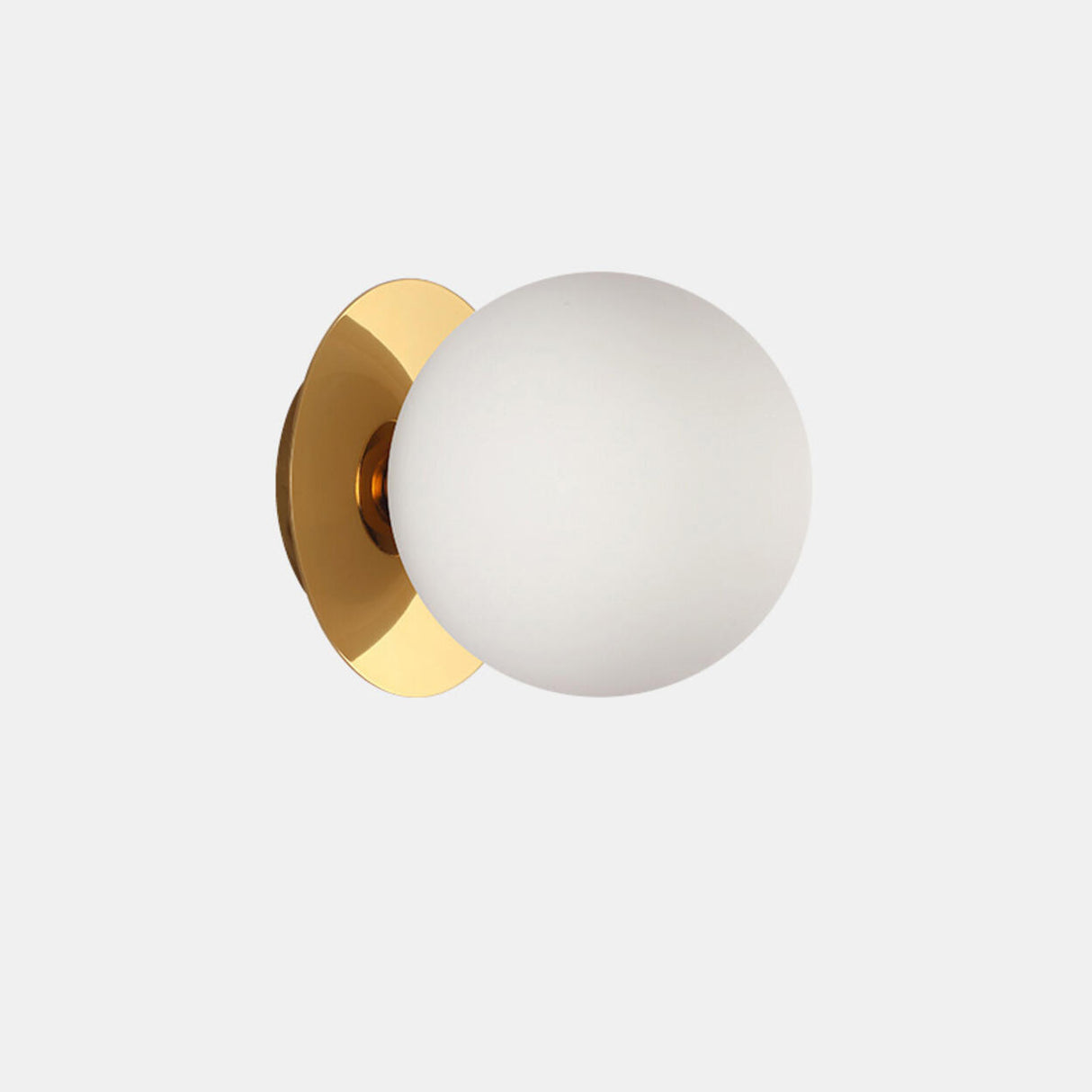 Modern Simple White Frosted Glass Globe Wall Sconce Image - 3