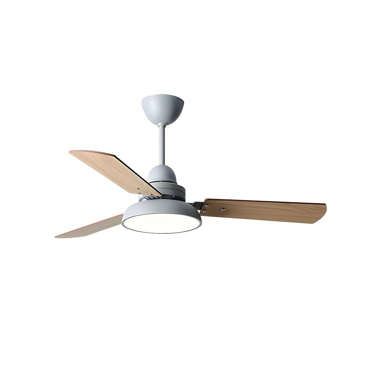 Modern Simple Wood 3 Blade LED Ceiling Fan with Light Image - 5